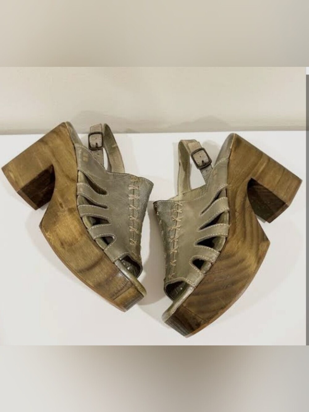 Bed Stu Fontella Heeled Leather Sandals Size 81/2